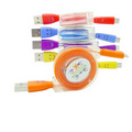 LED Retractable USB Charger Cable